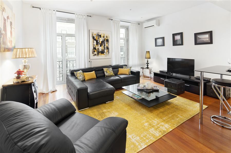 Citron, appartamento superior one-bedroom a Chiado, Lisbona — soggiorno