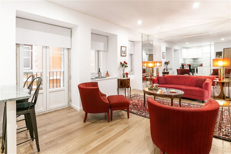 Passion, appartamento one-bedroom a Chiado, Lisbona — soggiorno