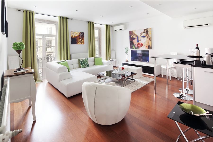 Pomme, a superior one-bedroom apartment in Chiado, Lisbon — living room